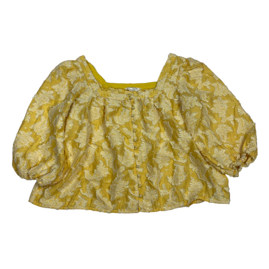 Top Ss By Anthropologie In Yellow, Size:Xs