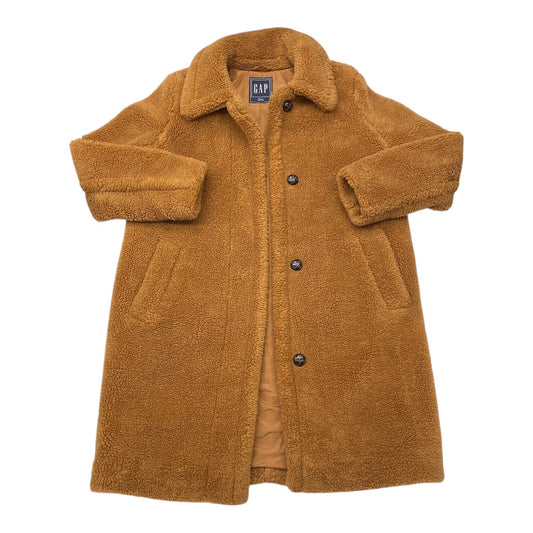 Coat Faux Fur & Sherpa By Gap In Brown, Size:S