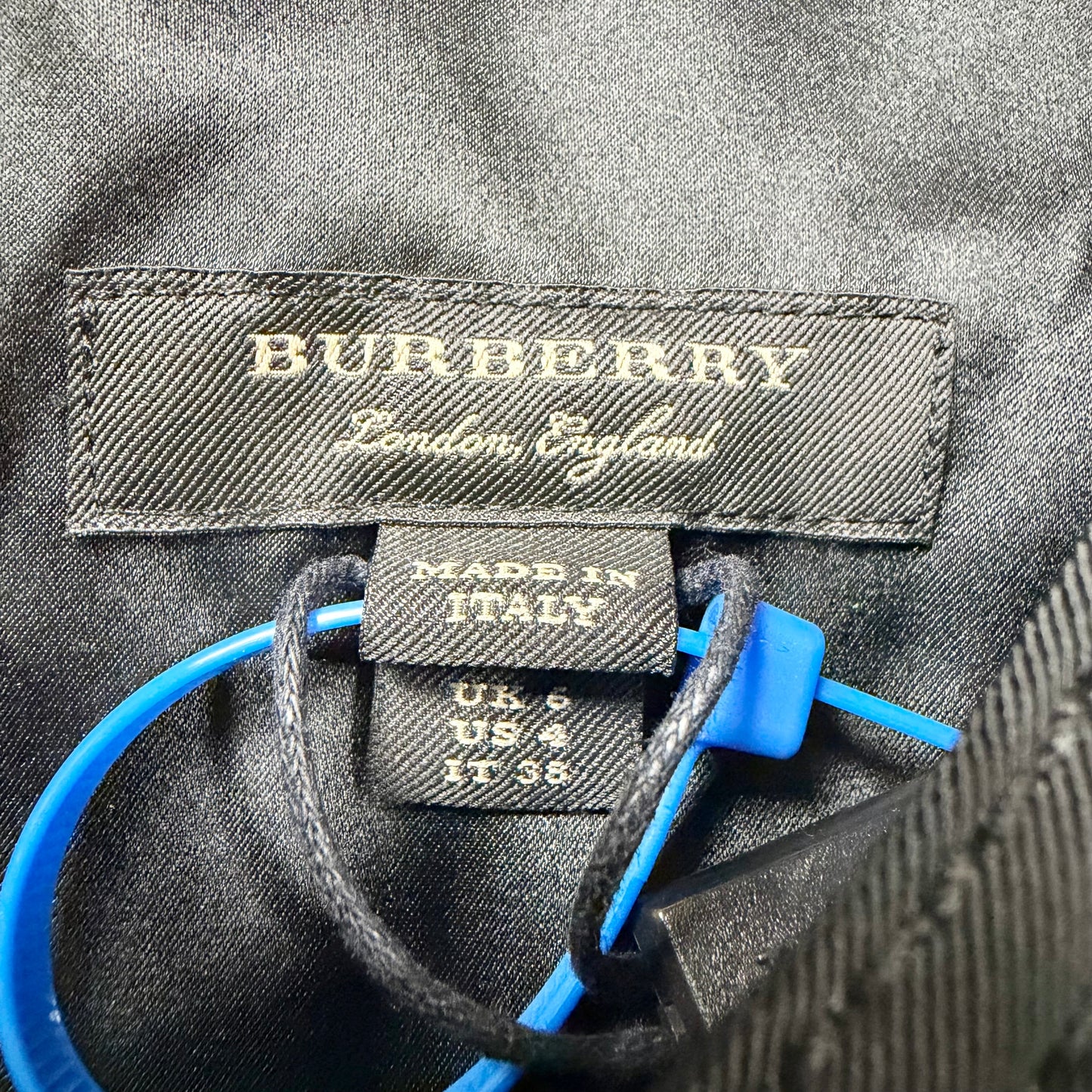 Dress Luxury Designer By Burberry In Blue & Green, Size: S