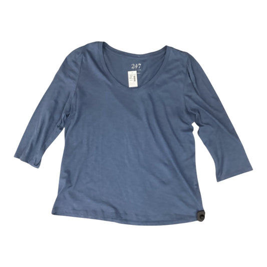 Top 3/4 Sleeve By Maurices In Blue, Size:L