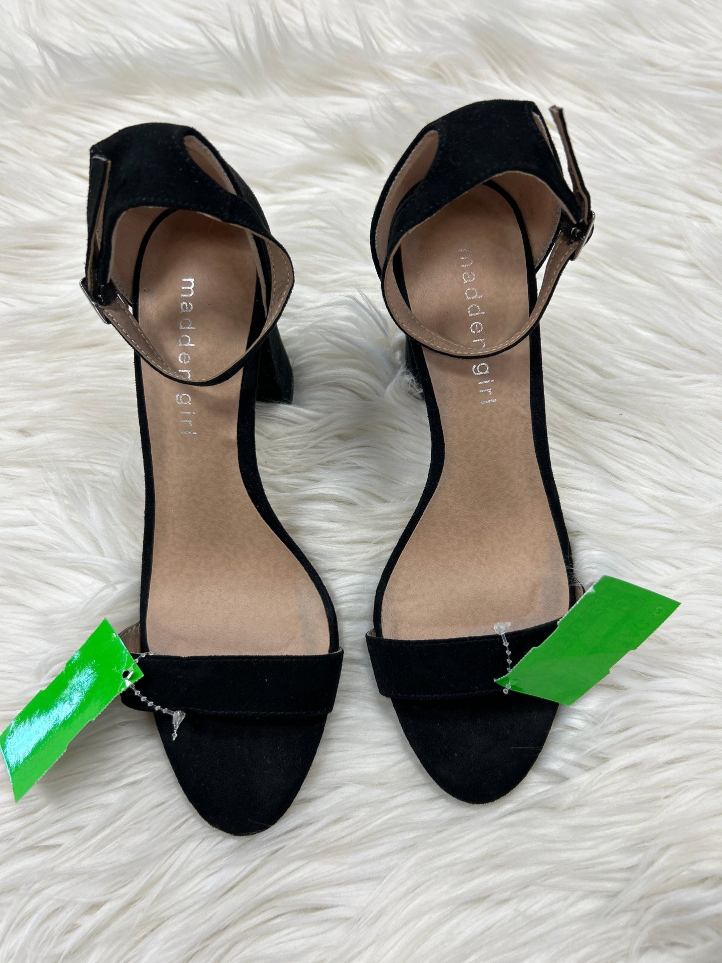Sandals Heels Block By Madden Girl In Black, Size:6.5