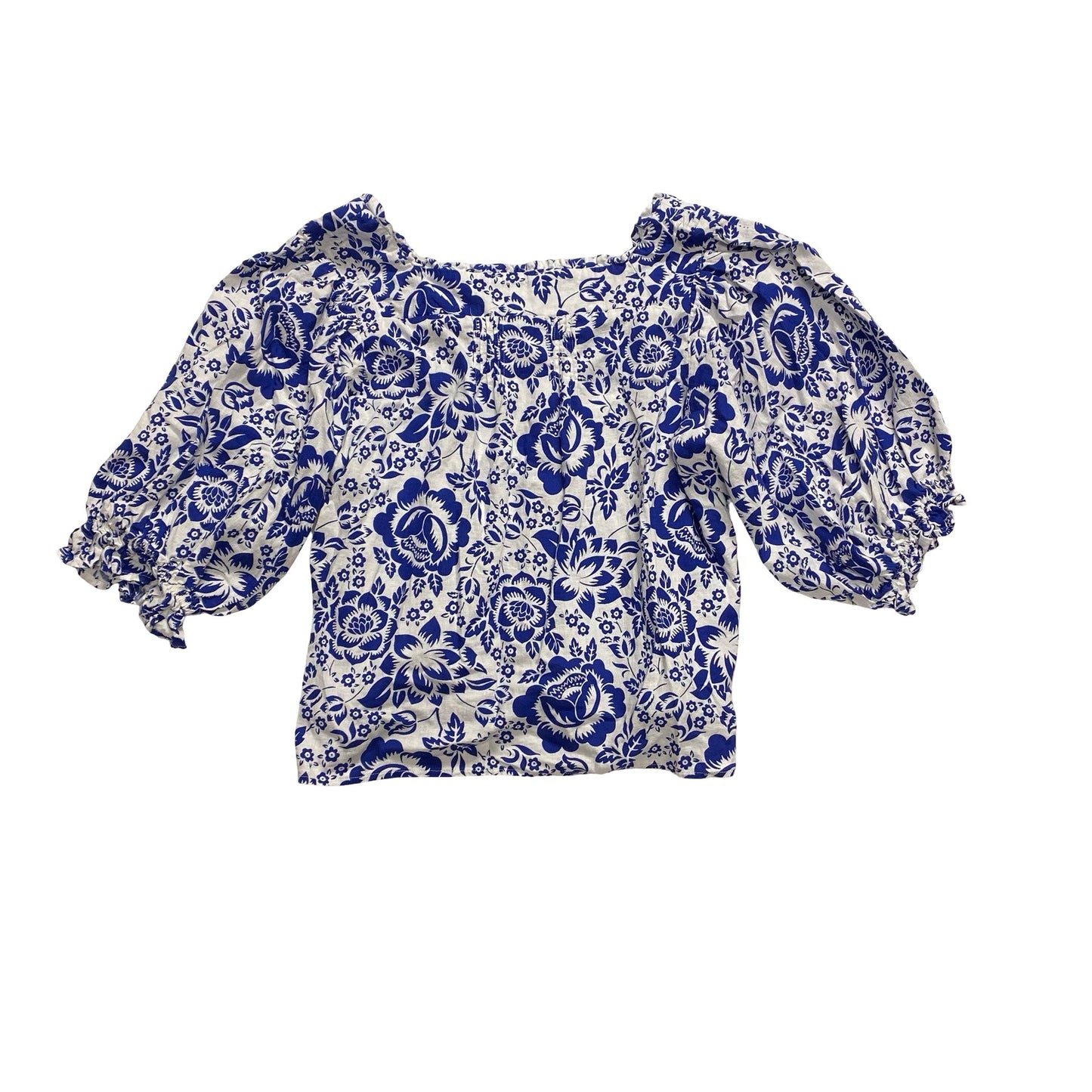 Top 3/4 Sleeve By Rachel Zoe In Blue & White, Size:L