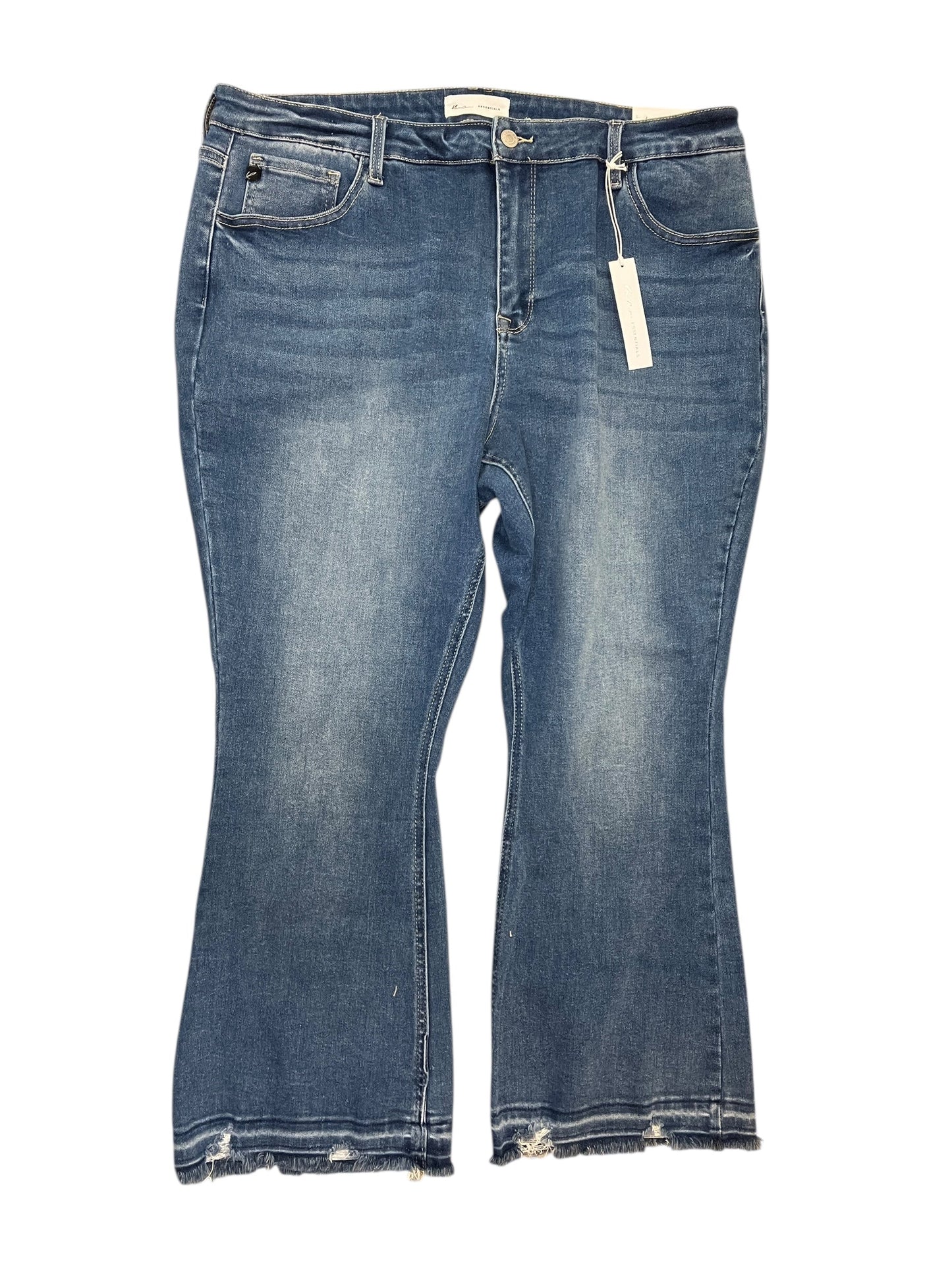 Jeans Boot Cut By Kancan In Blue Denim, Size:22