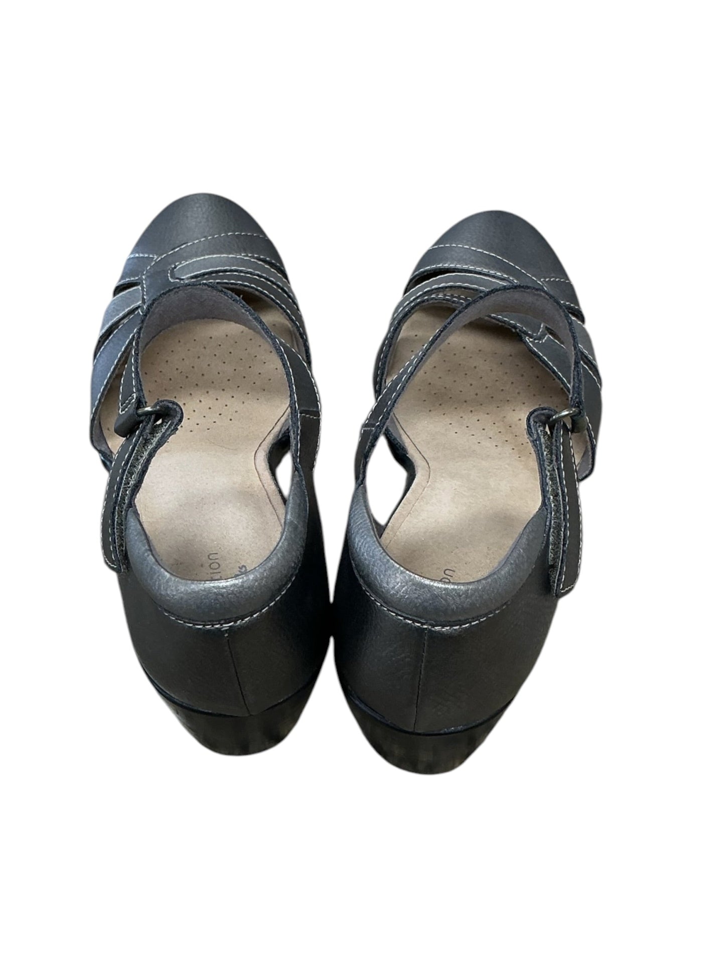 Sandals Heels Kitten By Clarks In Bronze, Size:11