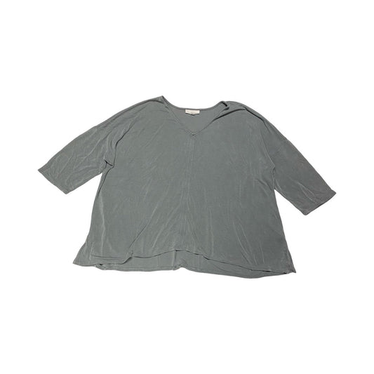 Top 3/4 Sleeve By J. Jill In Grey, Size:3X