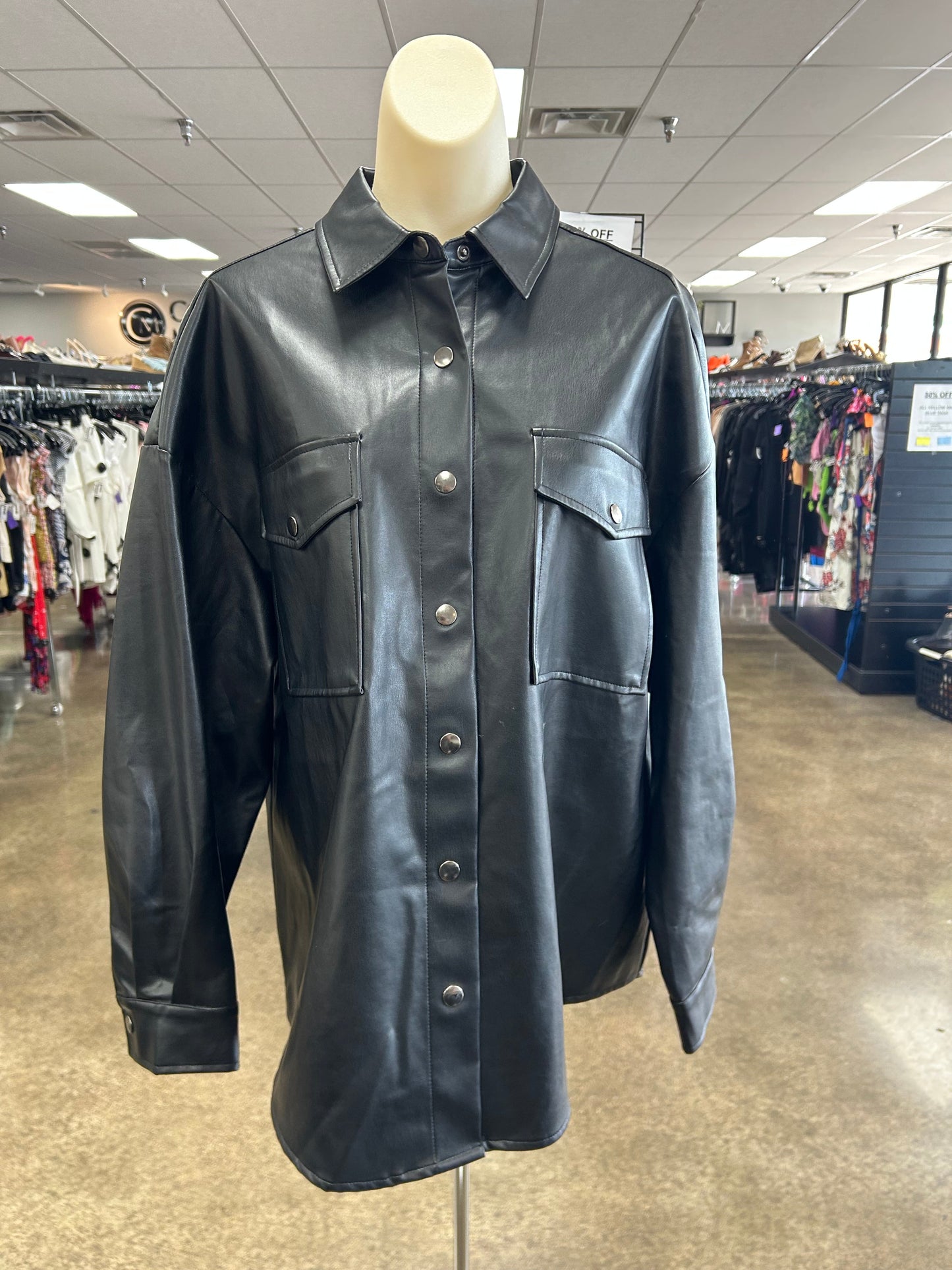 Jacket Shirt By Mittoshop In Black, Size:M