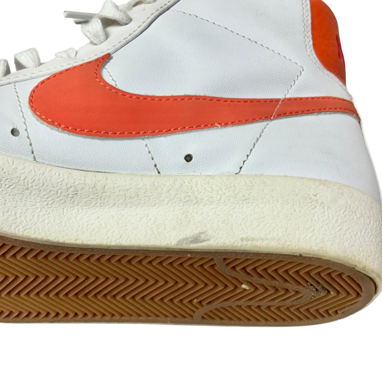 Shoes Sneakers By Nike In Orange & White, Size: 7.5