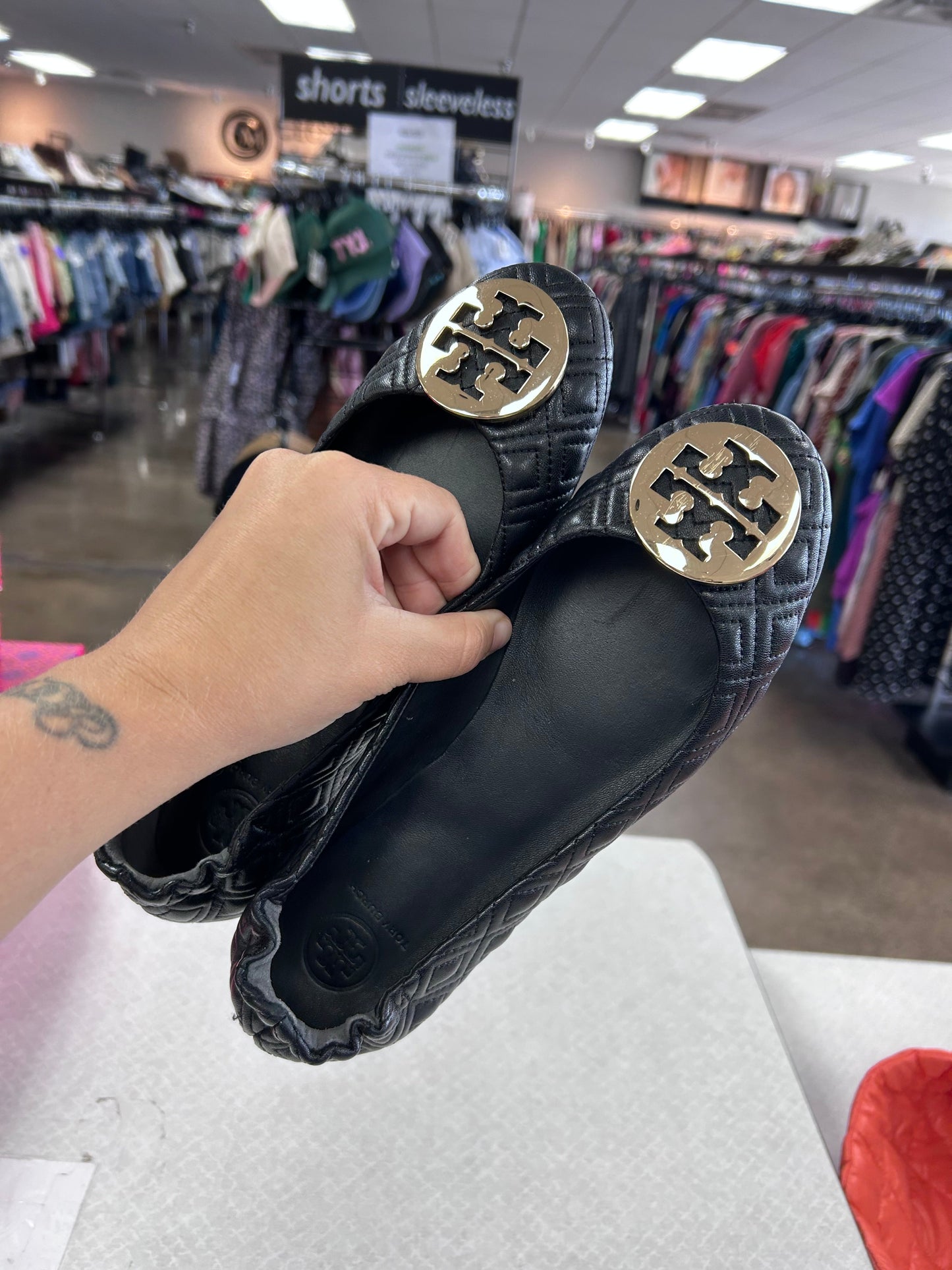 Shoes Designer By Tory Burch In Black, Size: 8.5