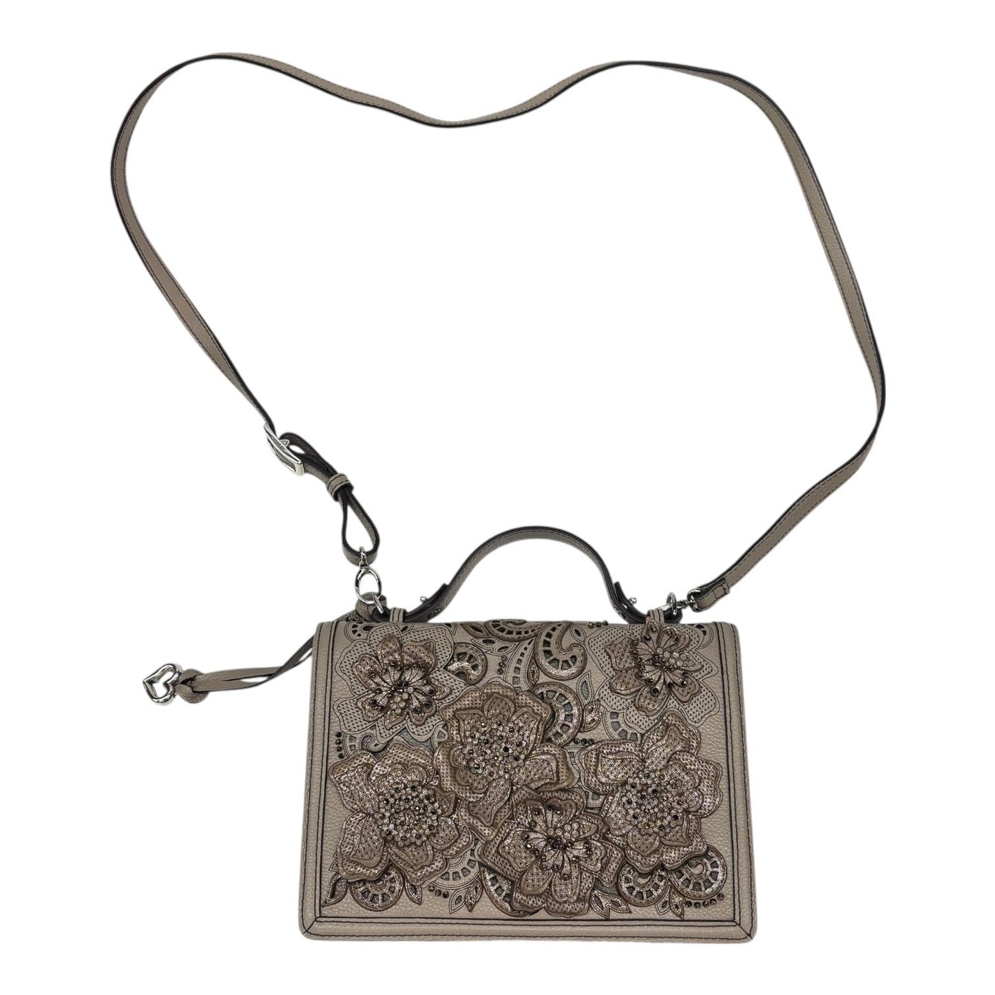 Crossbody Leather By Brighton In Bronze, Size:Medium