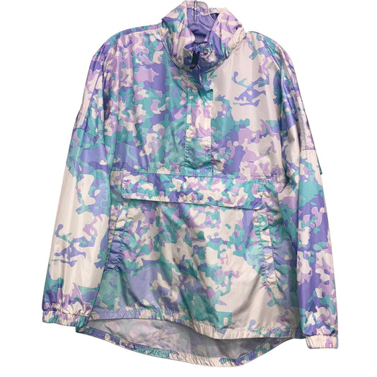 Jacket Windbreaker By Lauren James In Purple & White, Size:M