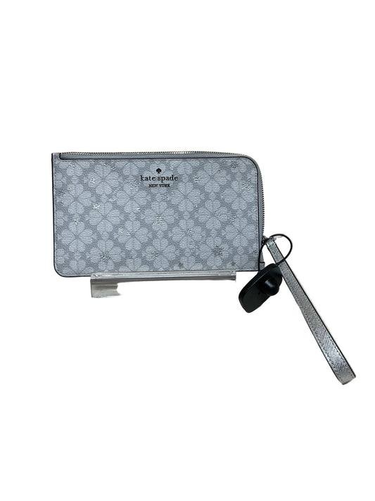 Wristlet Designer By Kate Spade In Grey & Silver, Size:Medium