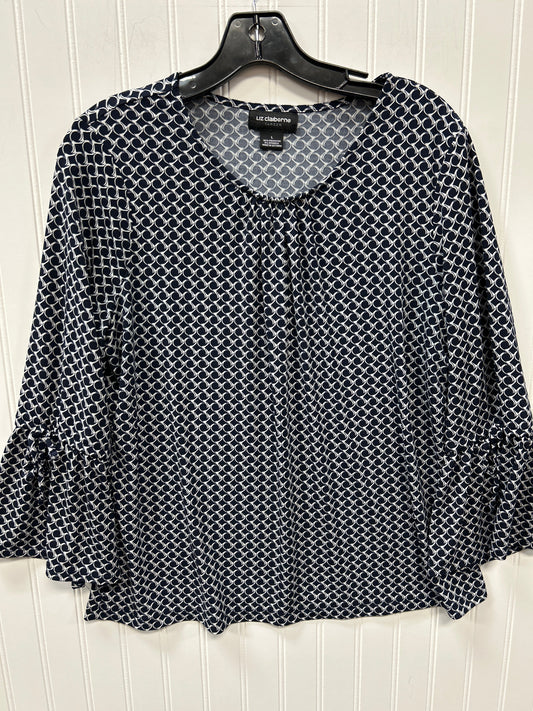 Top Ls By Liz Claiborne In Blue, Size:L