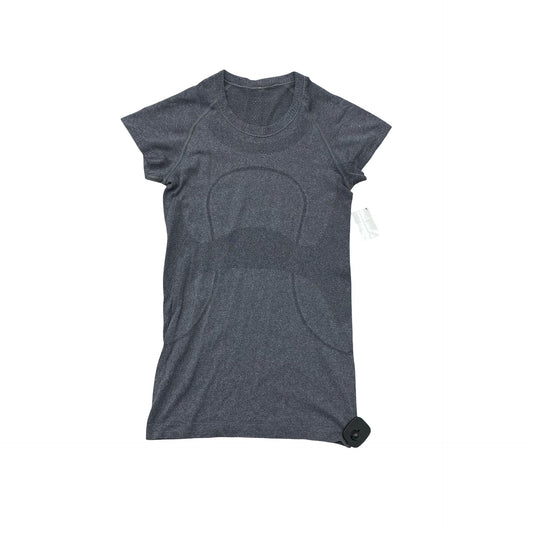 Athletic Top Ss By Lululemon In Grey, Size:4