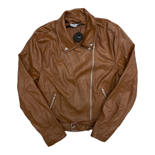 Jacket Moto By And Now This In Brown, Size:Xl