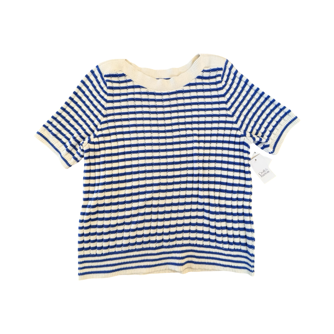 Sweater as By Croft And Barrow In Blue & White, Size:Xxl