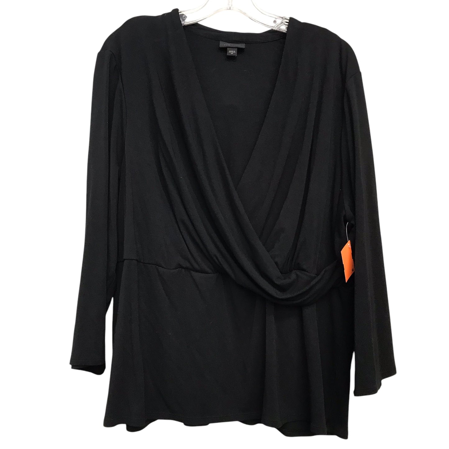 Top 3/4 Sleeve By J. Jill In Black, Size:2X