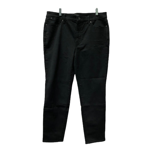 Jeans Straight By Talbots In Black, Size:12