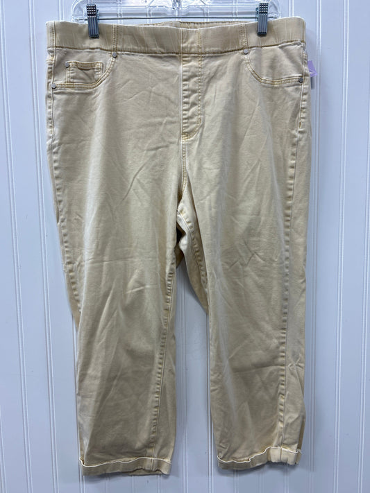 Capris By Liverpool In Cream, Size:16
