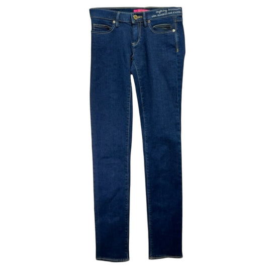 South Ocean Skinny Jeans DesignerBy Lilly Pulitzer In Royal Palm Wash, Size: 00