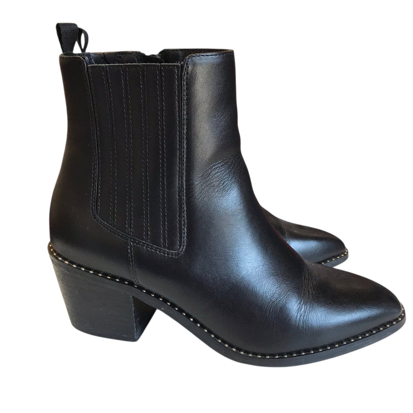 Boots Ankle Heels By Deltan In Black, Size:7
