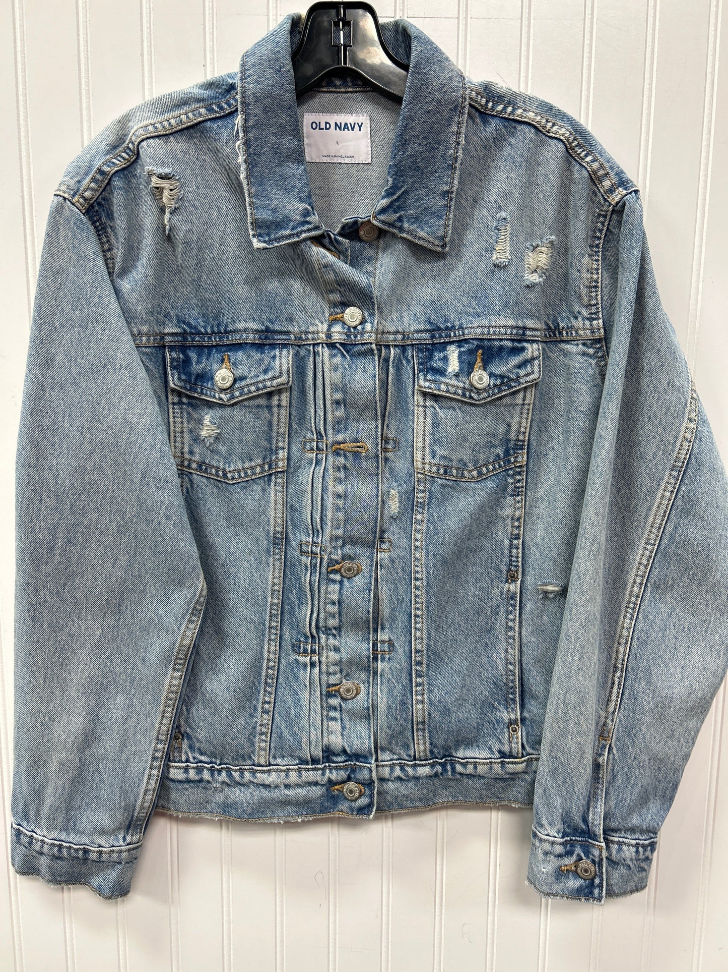 Jacket Denim By Old Navy In Blue Denim, Size:L