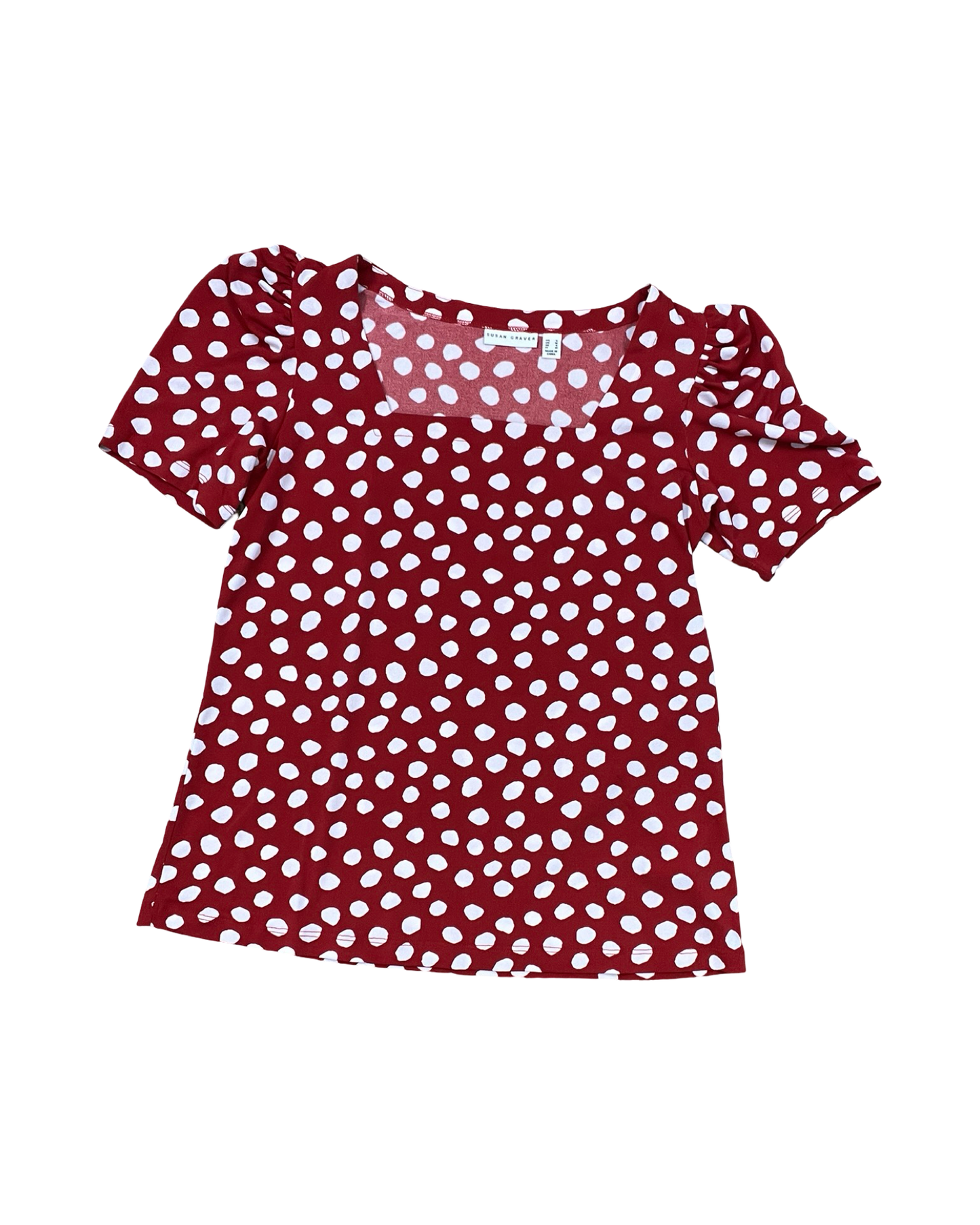 Top 3/4 Sleeve By Clothes Mentor In Red & White, Size:S