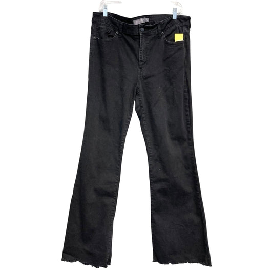 Jeans Wide Leg By Just Usa In Black, Size:16