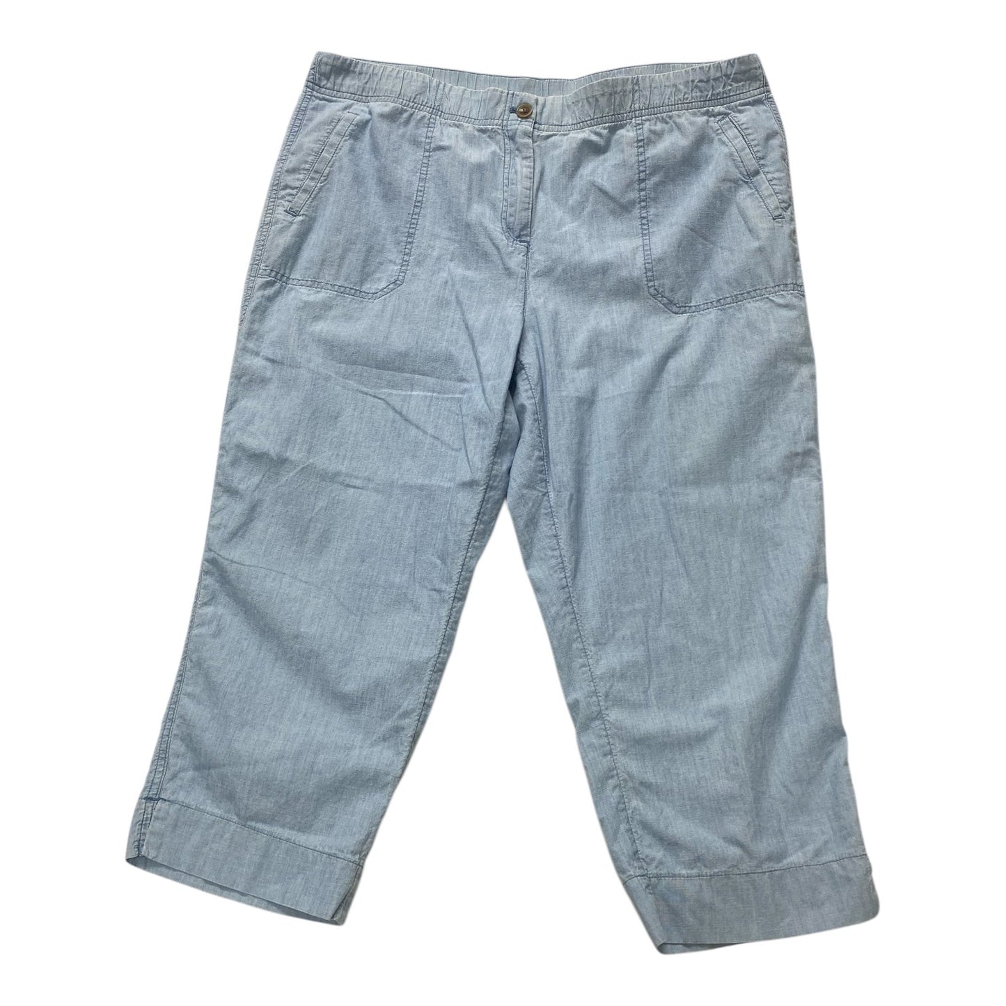 Pants Cropped By Chicos In Blue, Size:18