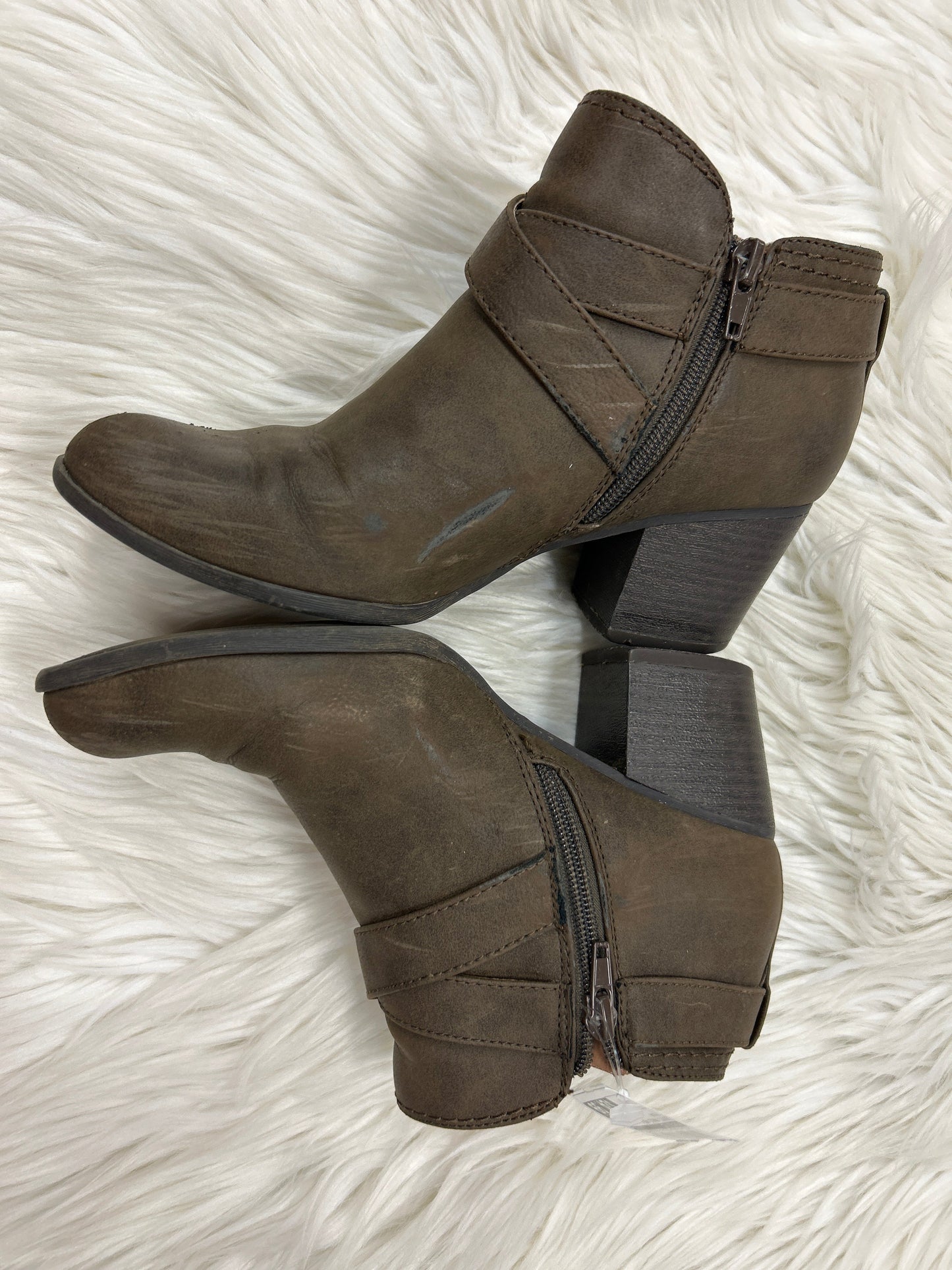 Boots Ankle Heels By Indigo Rd In Brown, Size:7