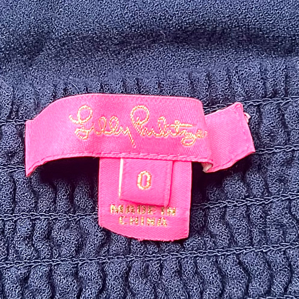 Top Sleeveless Designer By Lilly Pulitzer In Navy, Size: Xs