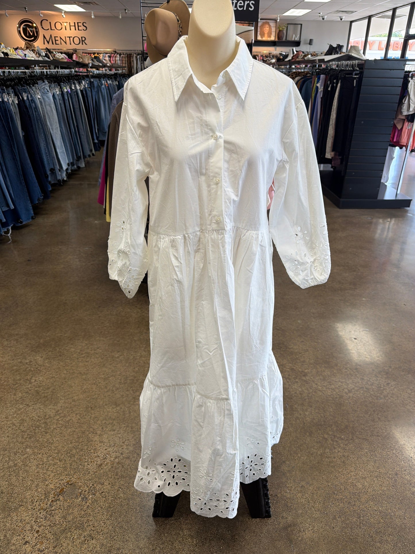 Dress Casual Maxi By Maeve In White, Size:S