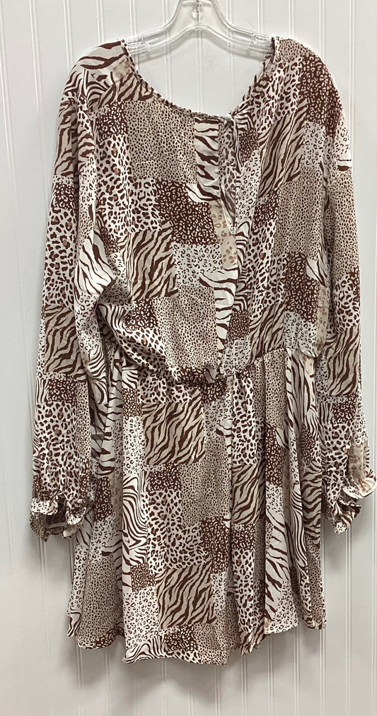 Dress Casual Midi By White Birch In Animal Print, Size:2X