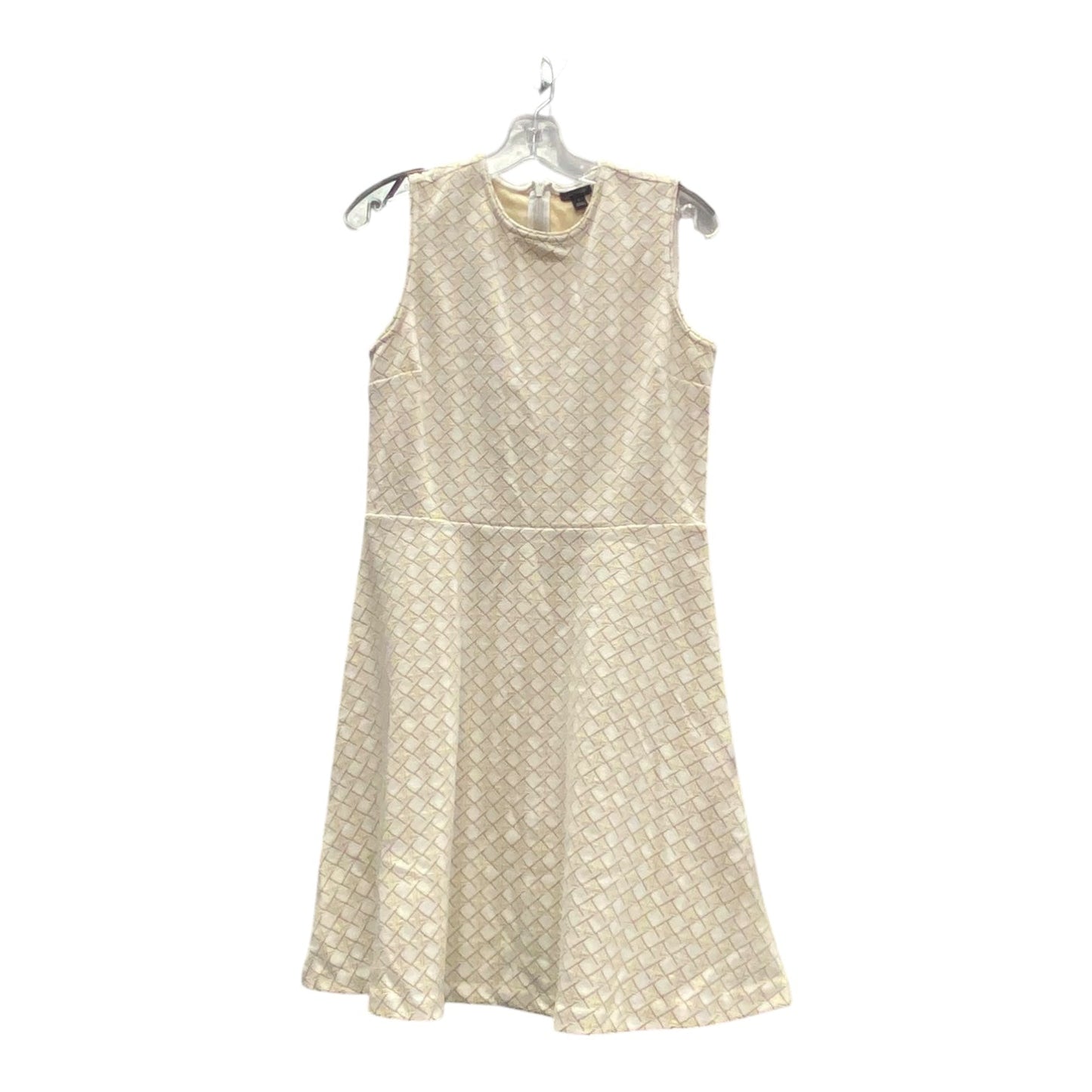 Dress Casual Short By Ann Taylor In Tan & Yellow, Size:8