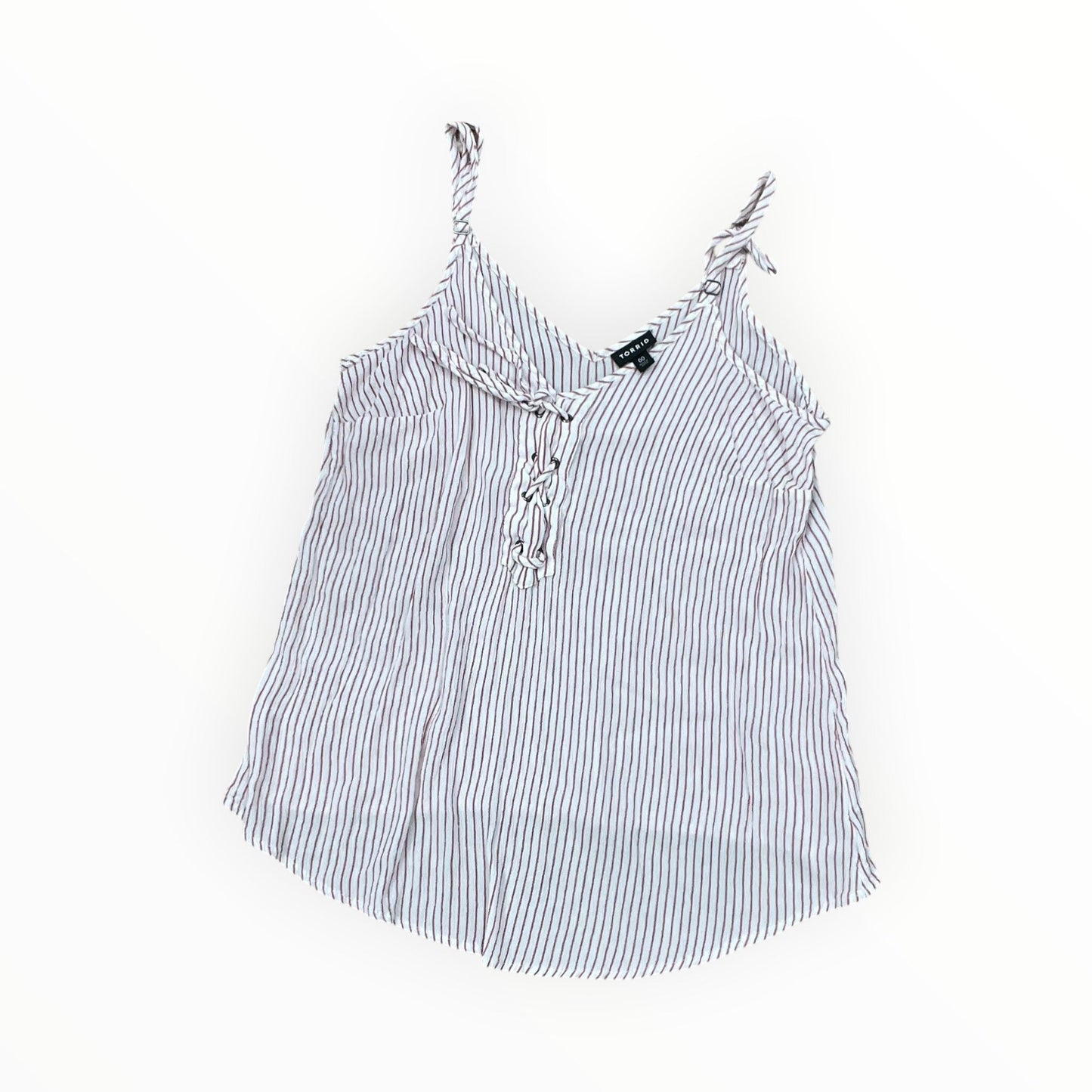 Top Sleeveless By Torrid In Cream & Purple, Size:M