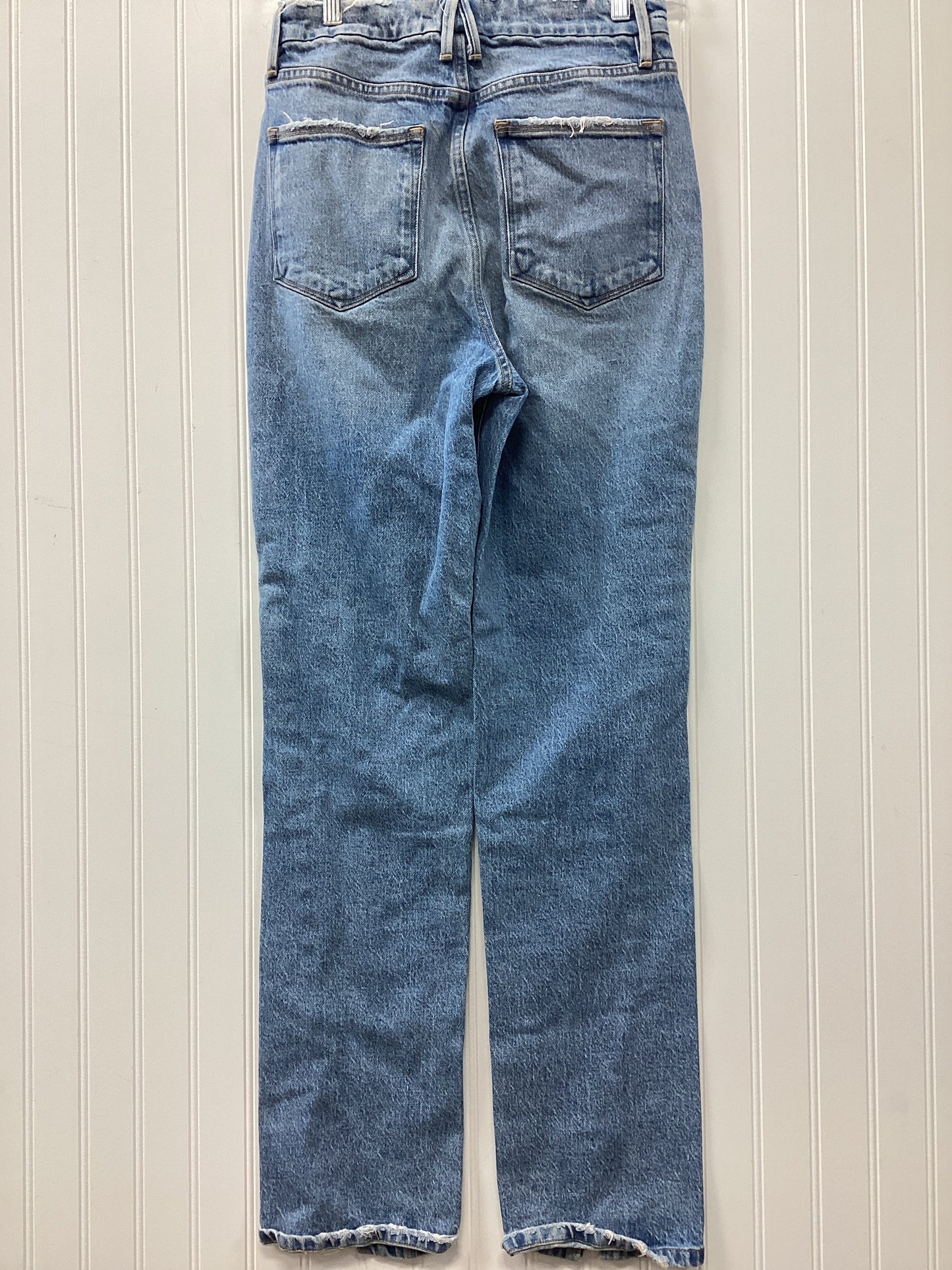 Jeans Straight By Good American In Blue Denim, Size:4
