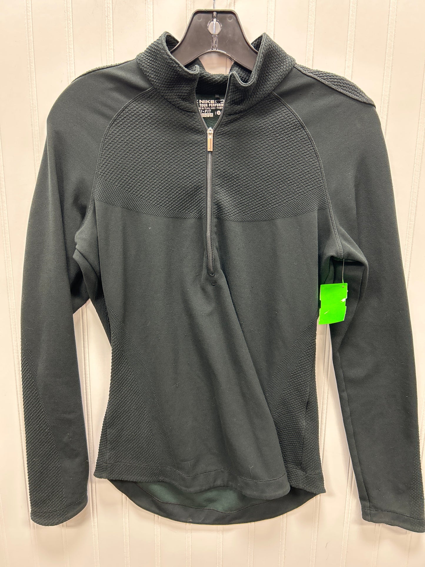Athletic Top Ls Collar By Nike In Black, Size:S