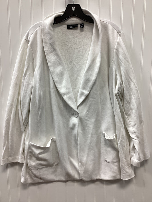 Top Ls By Susan Graver In White, Size:3X