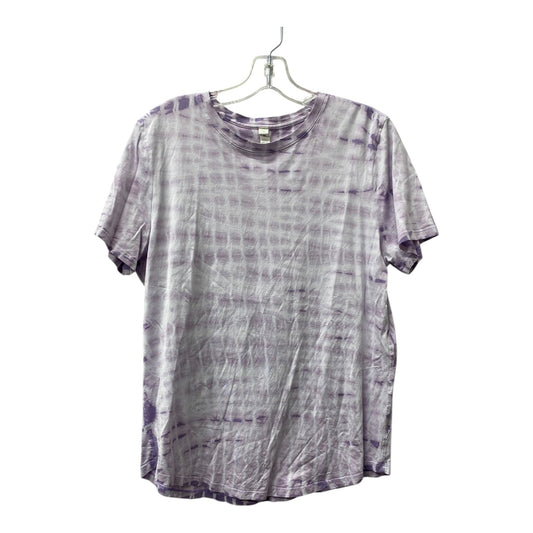 Athletic Top Ss By Lululemon In Purple, Size:M