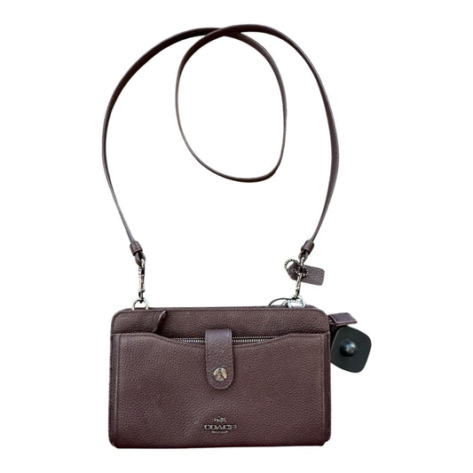 Handbag Designer By Coach In Maroon, Size:Small