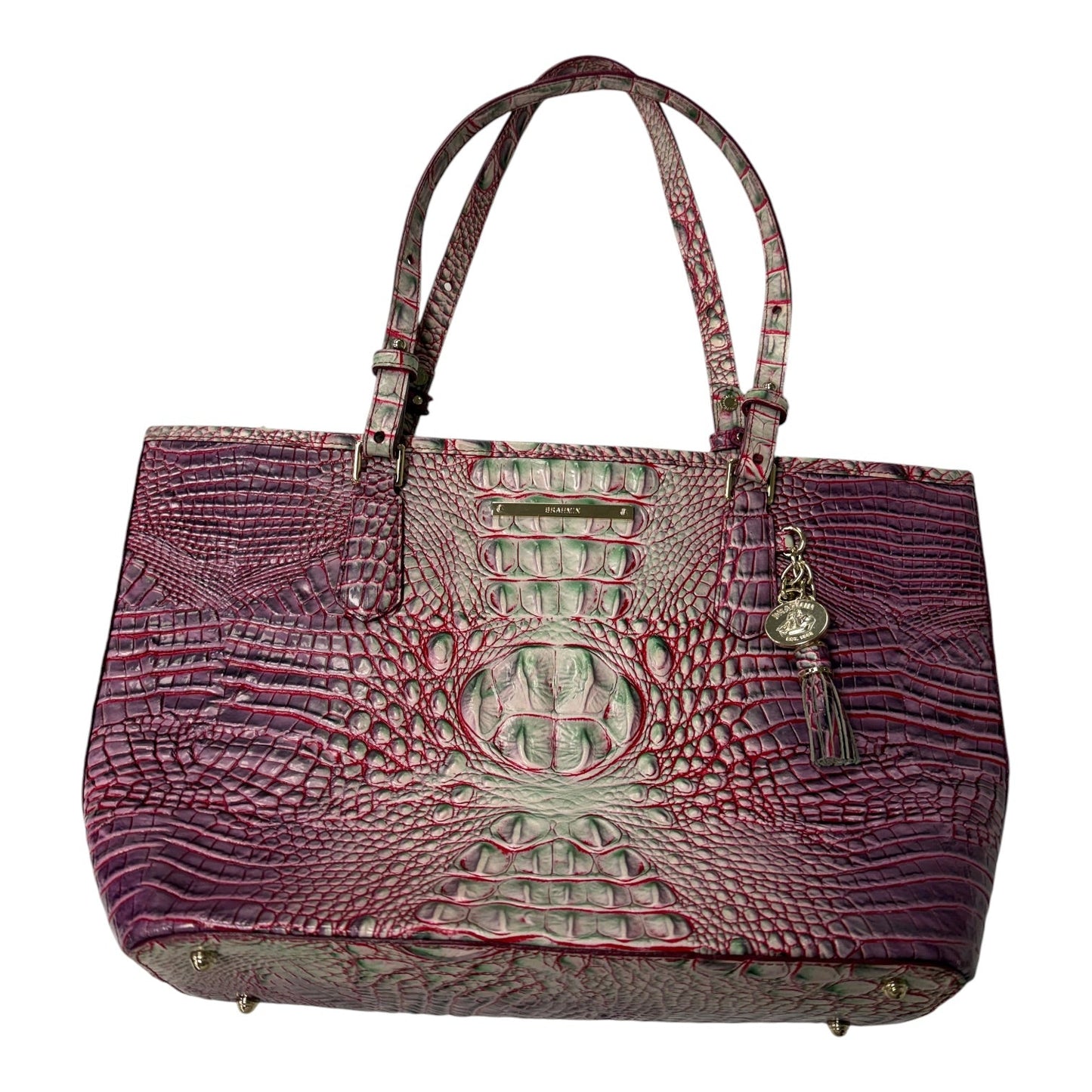 Handbag Designer By Brahmin In Purple, Size:Large