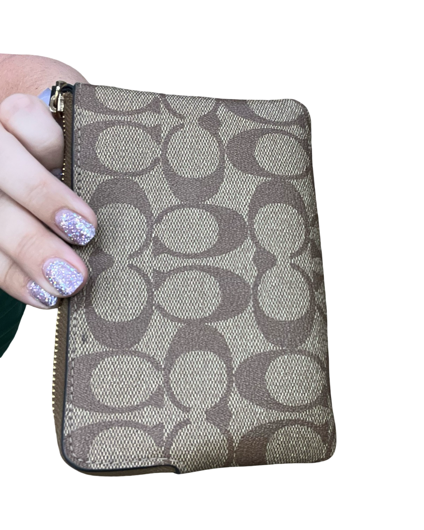 Wristlet Designer By Coach In Black & Brown, Size:Small