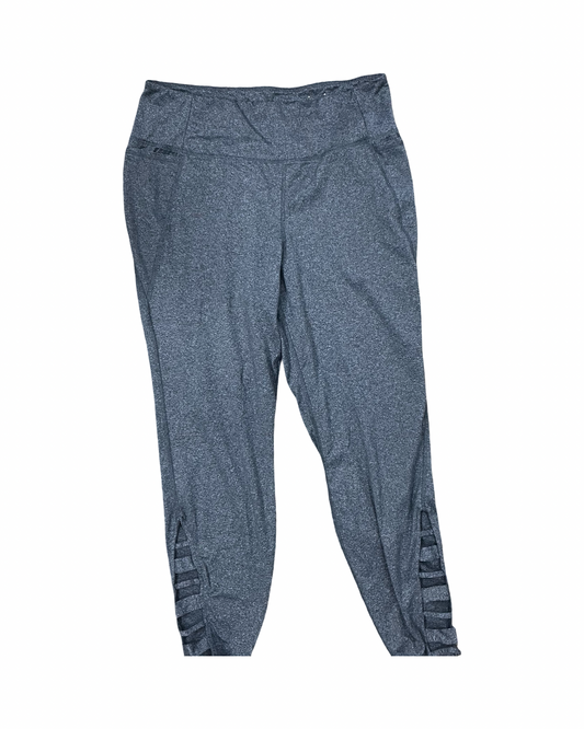 Athletic Leggings By Livi Active In Grey, Size:1X