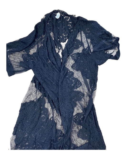 Cardigan By Liz Claiborne In Black, Size:2X