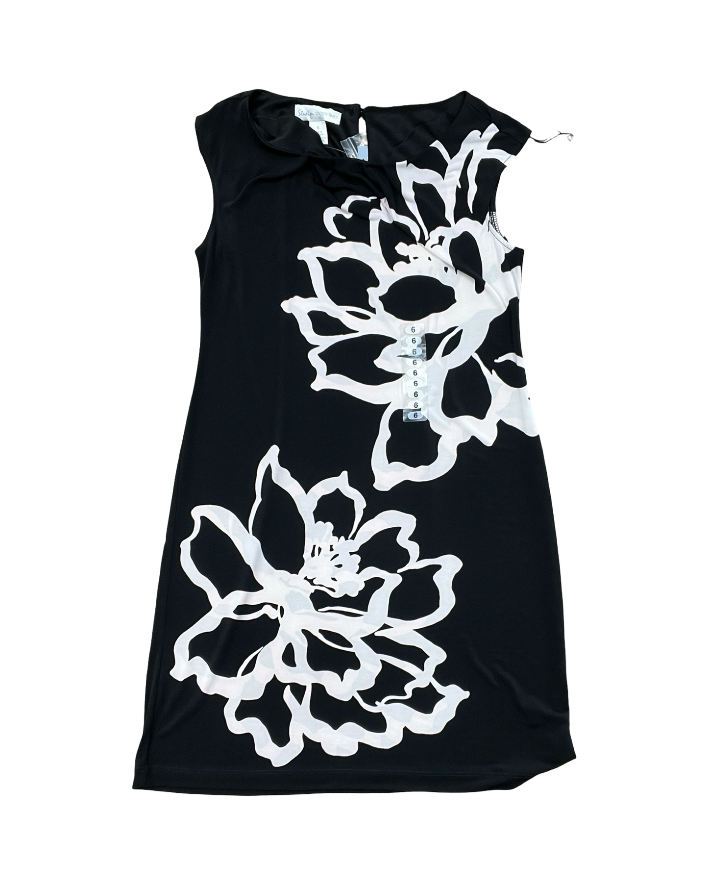 Dress Casual Midi By London Times In Black & White, Size:S