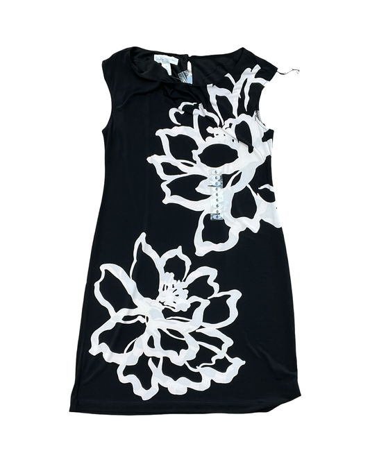 Dress Casual Midi By London Times In Black & White, Size:S