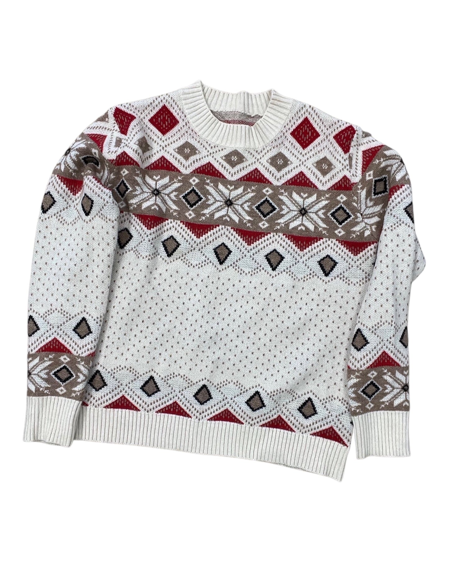 Sweater By Clothes Mentor In Cream & Tan, Size:Xl