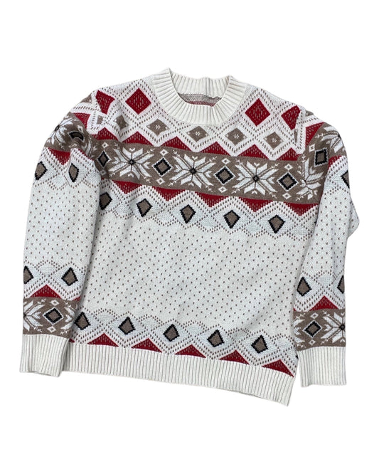 Sweater By Clothes Mentor In Cream & Tan, Size:Xl