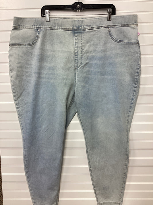 Jeans Skinny By Terra & Sky In Blue Denim, Size:3X