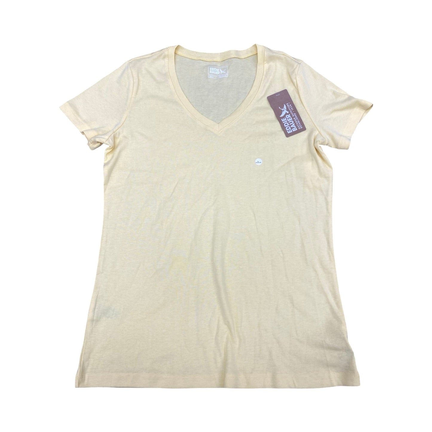 Top Ss Basic By Eddie Bauer In Yellow, Size:L