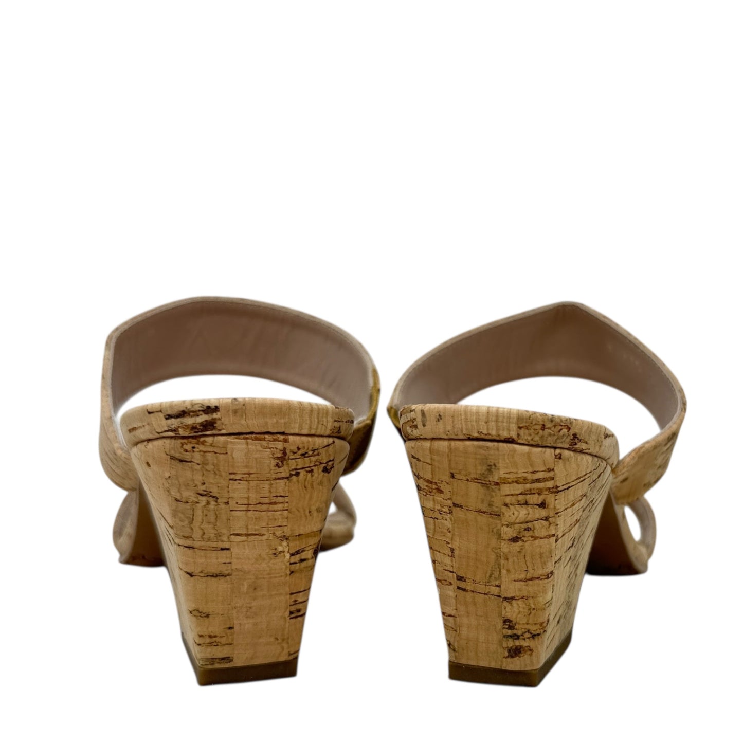 Bre Cork Sandals With Extra Heel Caps By Brenda Zaro In Tan, Size: 8/38